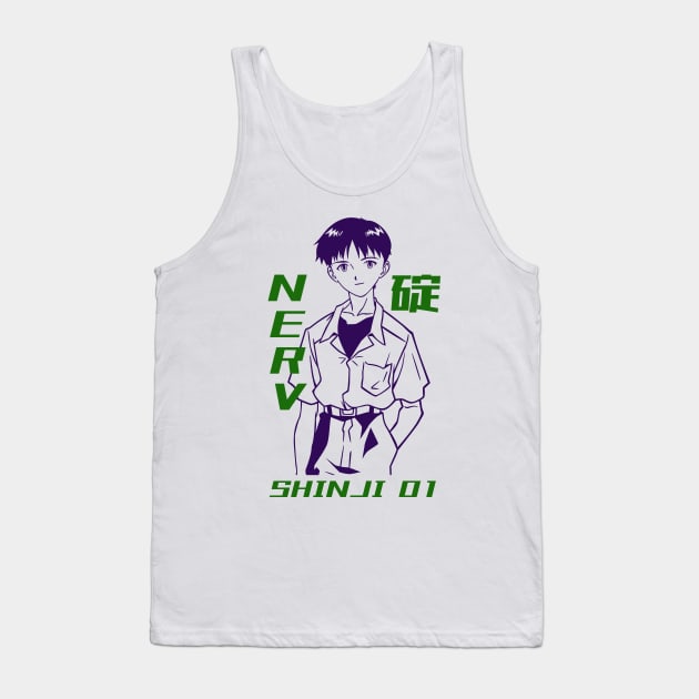 Shinji Ikari Tank Top by Brok Design